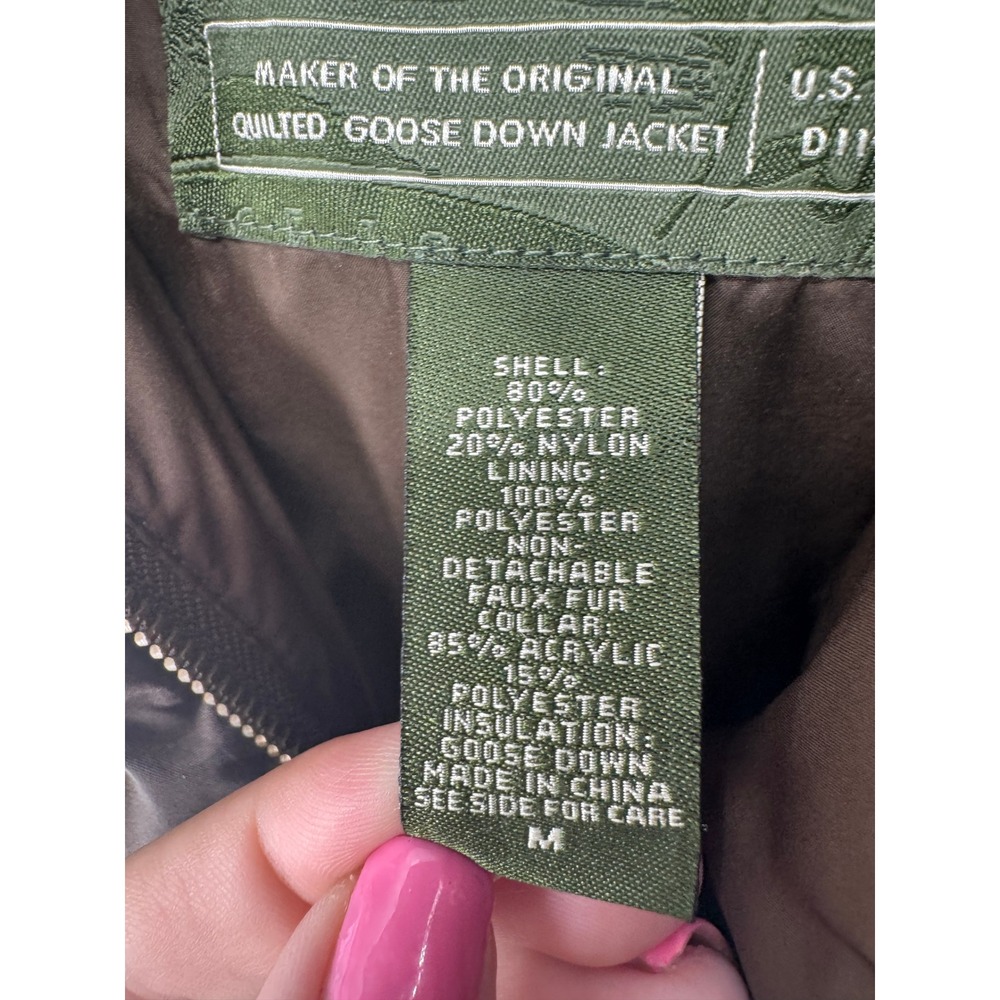 Eddie Bauer Goose‎ Down Puffer Vest Womens M Brown Quilted Outdoor Hiking Zip - Picture 6 of 10